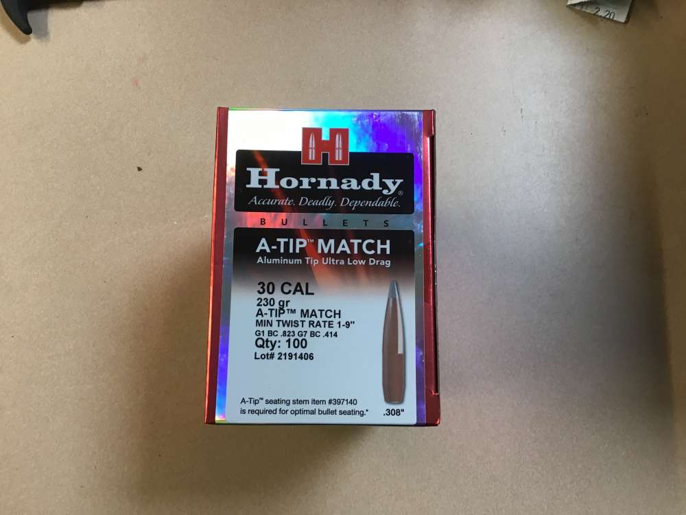 30 cal 230gr A-TIP Match x100 OUT OF STOCK