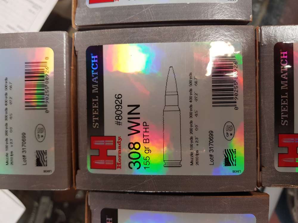 Hornady .308 WIN  155GR BTHP x20  -   OUT OF STOCK