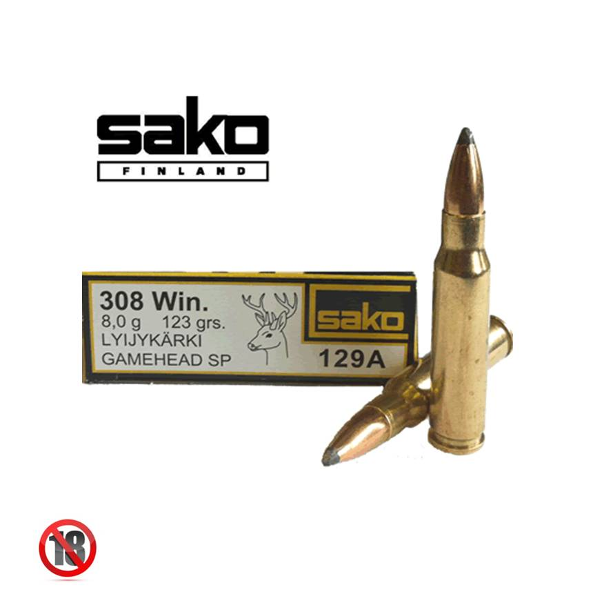 Sako .308 123gr Soft point x20 OUT OF STOCK