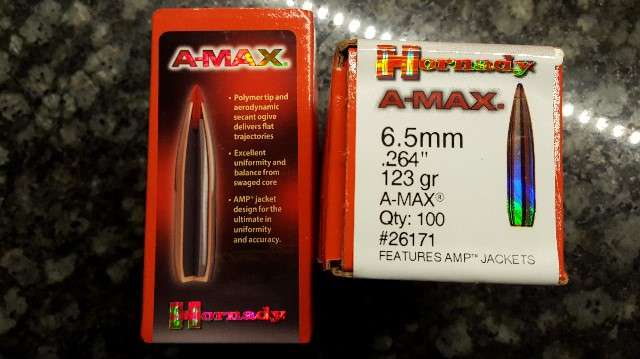 Hornady  6.5mm  123gr A-Max OUT OF STOCK