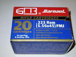 Barnaul .223 REM 62 gr FMJ X20 OUT OF STOCK