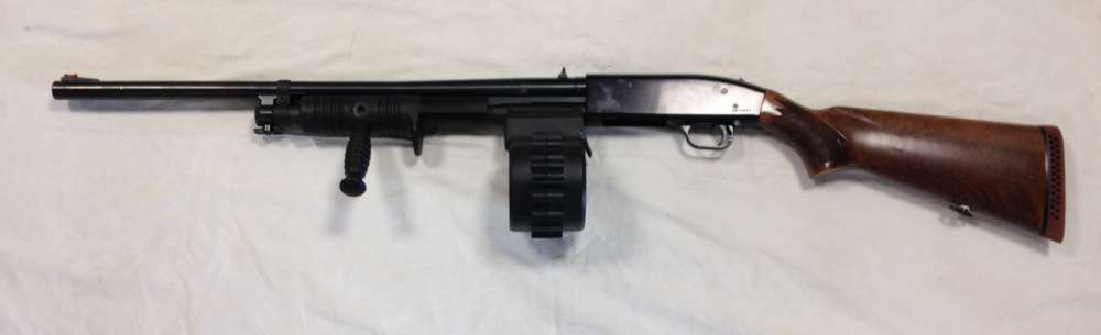 Mossberg 12G Pump with drum Mag 