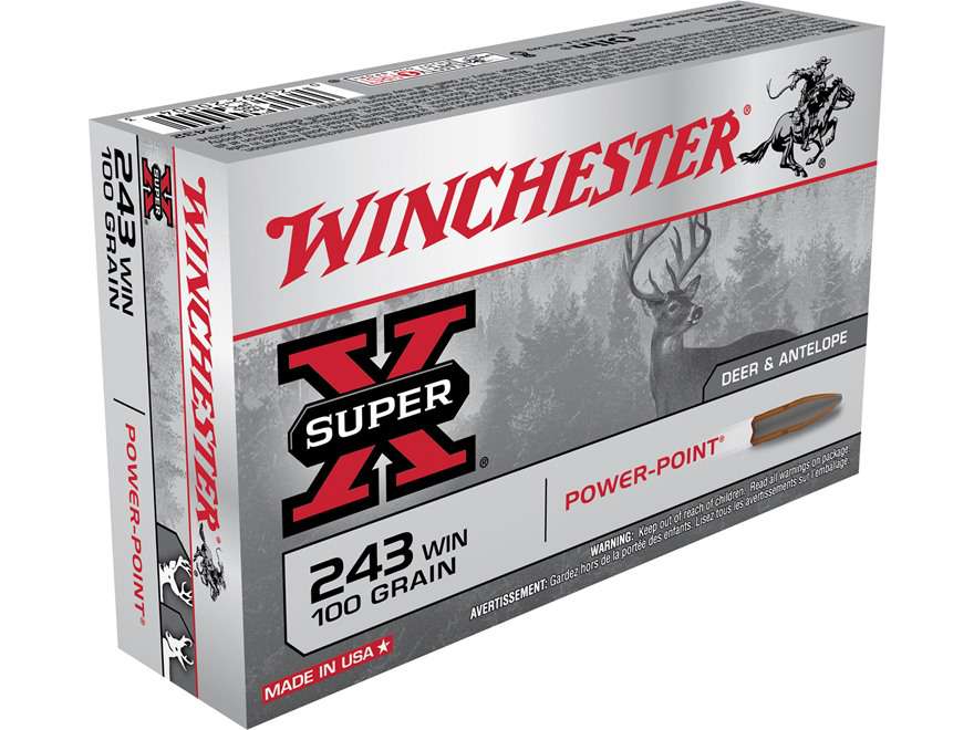 Winchester .243 100gr Power - point x20 OUT OF STOCK