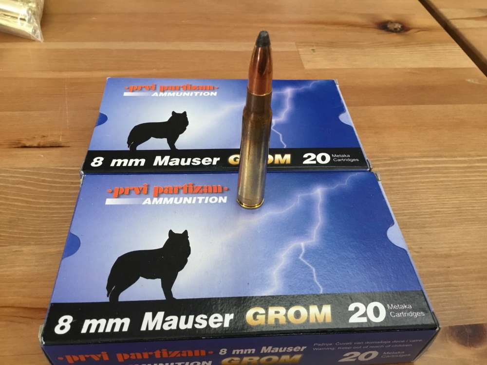 PPU 8mm Mauser 185gr Grom SP x20