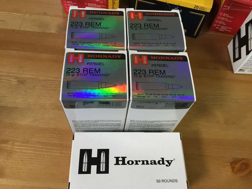 Hornady .223 75gr BTHP Training x50 OUT OF STOCK
