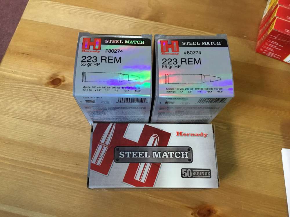 Hornady Steel Match 55gr HP .223 OUT OF STOCK