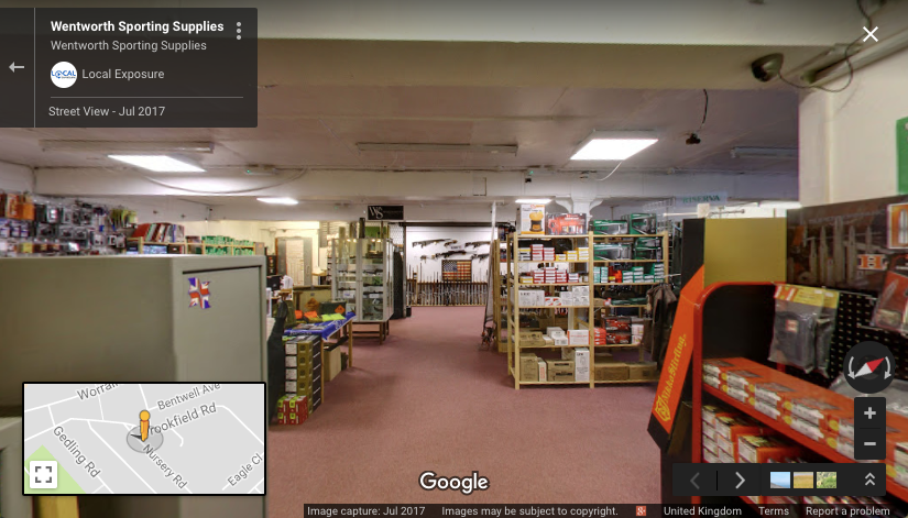 See inside the shop with Google Street View